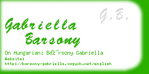 gabriella barsony business card